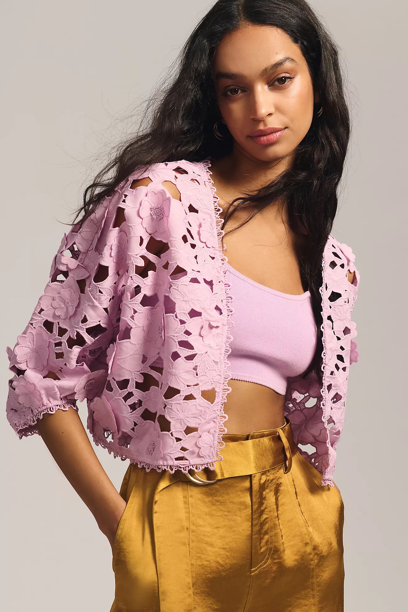 Floral Appliqué Shrug | Anthropologie (US)