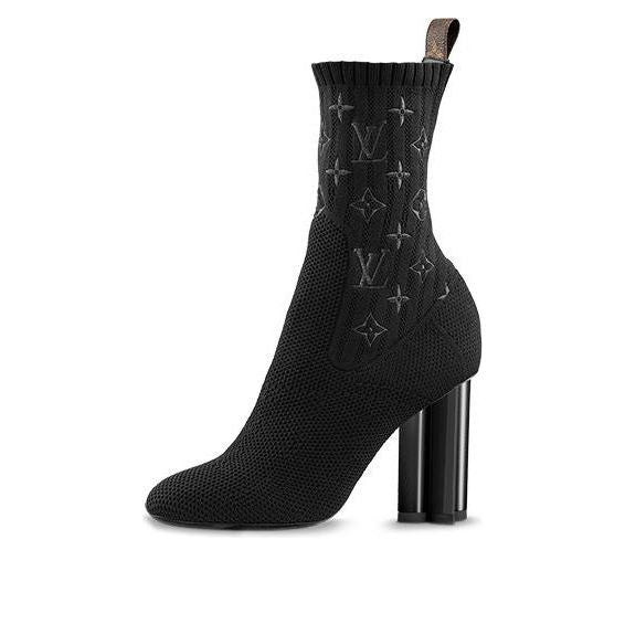 (WMNS) LOUIS VUITTON Silhouette Ankle Boots 'Black with Logo Monogram' | KICKS CREW