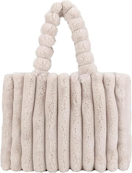 Extolove Furry Purse, Fluffy Tote Bag for Women Winter Faux Fur Bag Fuzzy Purse and Handbags | Amazon (CA)