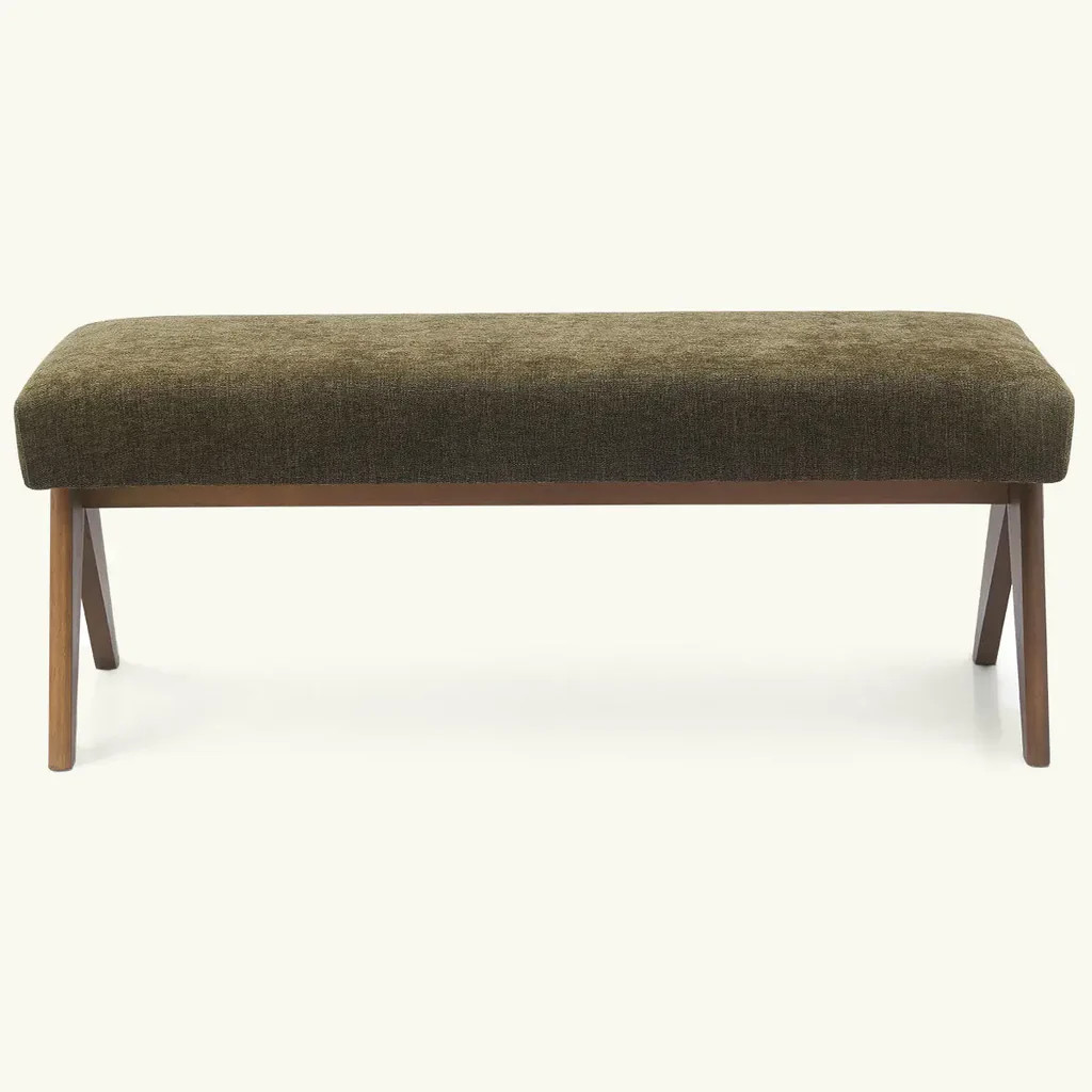 Morgan Mid-Century 47" Upholstered Rectangular Bench | Pop Maison