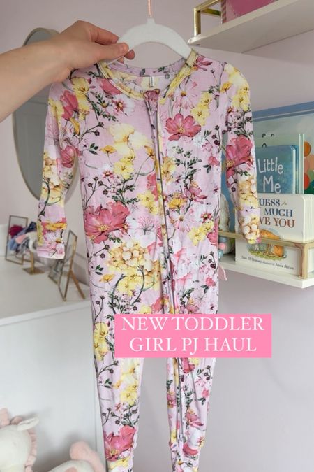 Toddler baby girl floral bamboo pajamas posh peanut sale bunny pjs run TTS with room to grow 