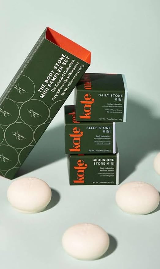 Kate McLeod The Essential Collection Mini Sampler Set (Mini Sized Daily Stone, Sleep Stone, Groun... | Amazon (US)