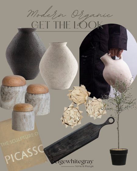 Get the modern organic vibe!! These gorgeous Amazon finds are so stunning for any space!! From the vases to the coffee table book, the beautiful charcuterie board and mini olive tree!! Check out the beautiful marble canisters!! Obsessed!! 

#LTKhome #LTKunder100 #LTKFind