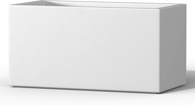 Kante 23.2" L Rectangular Concrete Planter, Large Outdoor Indoor Garden Pots with Drainage Hole a... | Amazon (US)