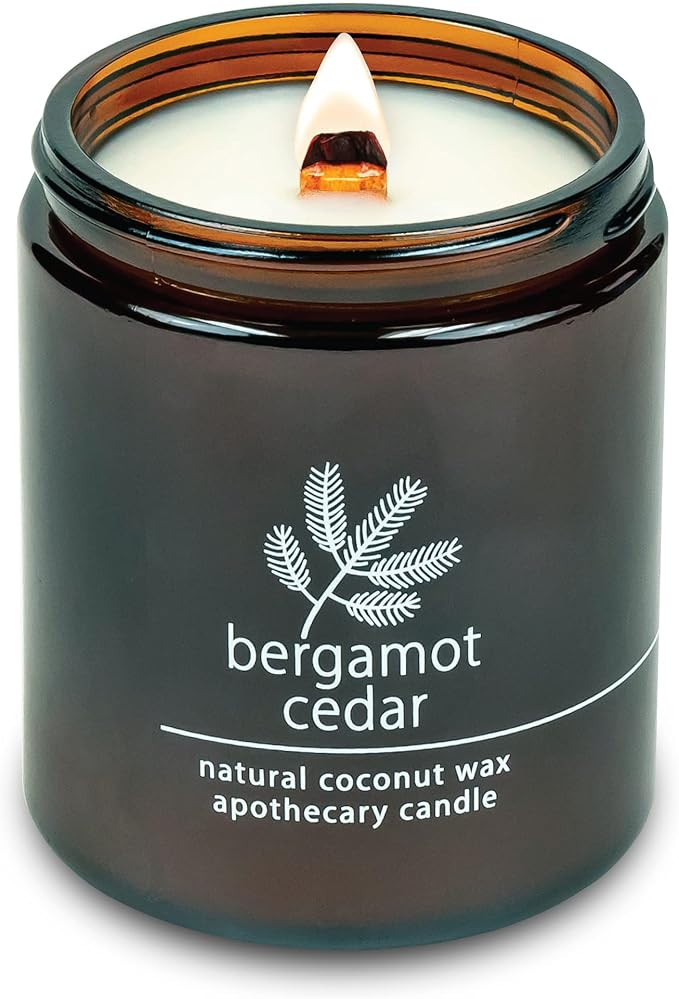 Hemlock Park Crackling Wood Wick Candle Handcrafted with Organic Coconut Wax and Essential Oils (... | Amazon (US)