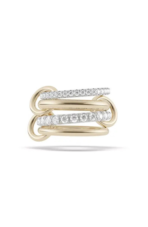 Spinelli Kilcollin Halley Linked Diamond Ring in Yellow Gold White Diamond at Nordstrom, Size 8.5 | Nordstrom