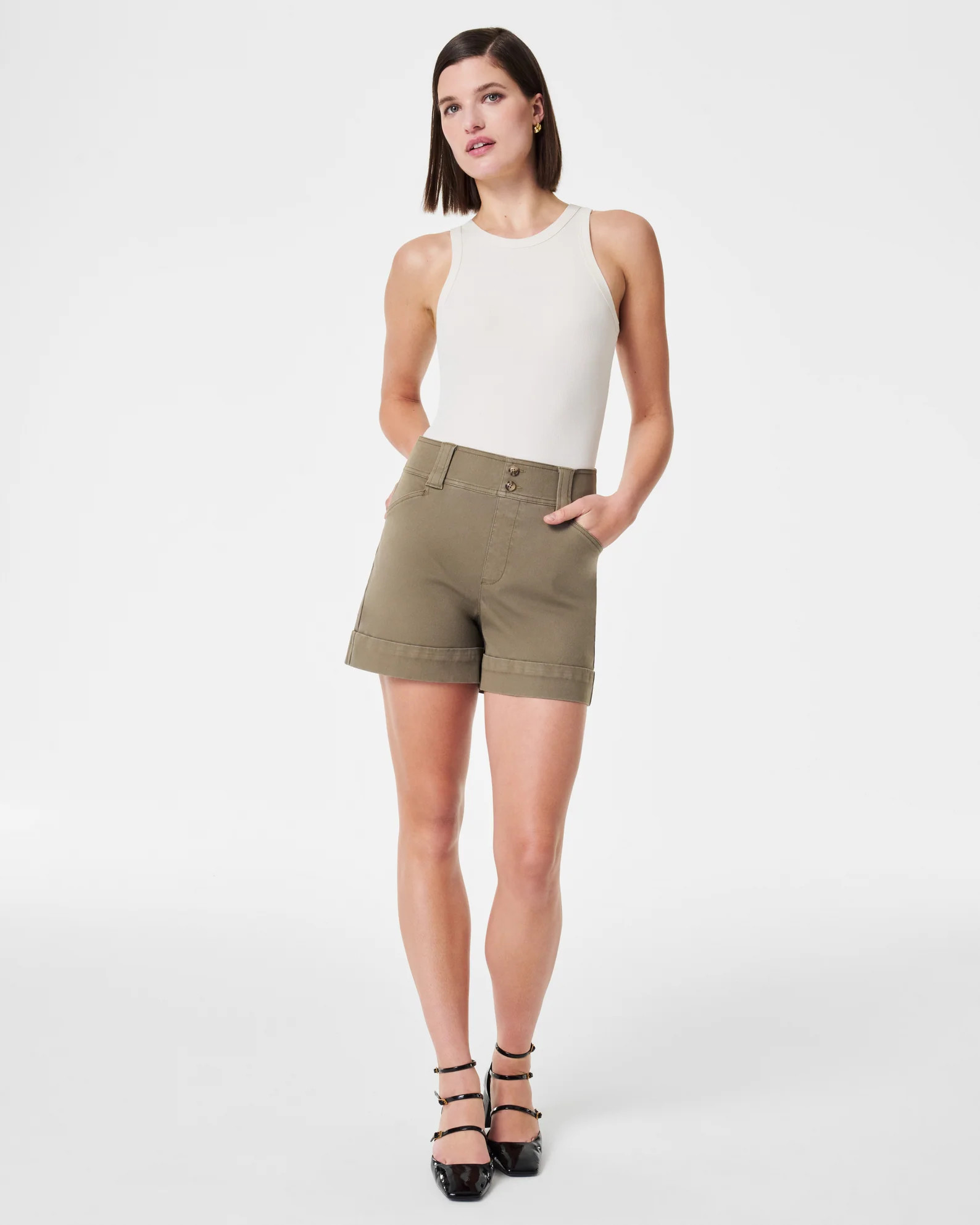 Stretch Twill Trouser Short | Spanx