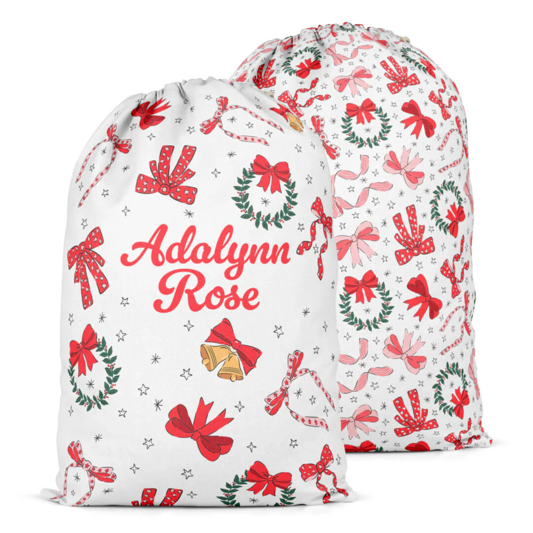 Personalized Santa Sacks | Wrapped In A Bow | Caden Lane