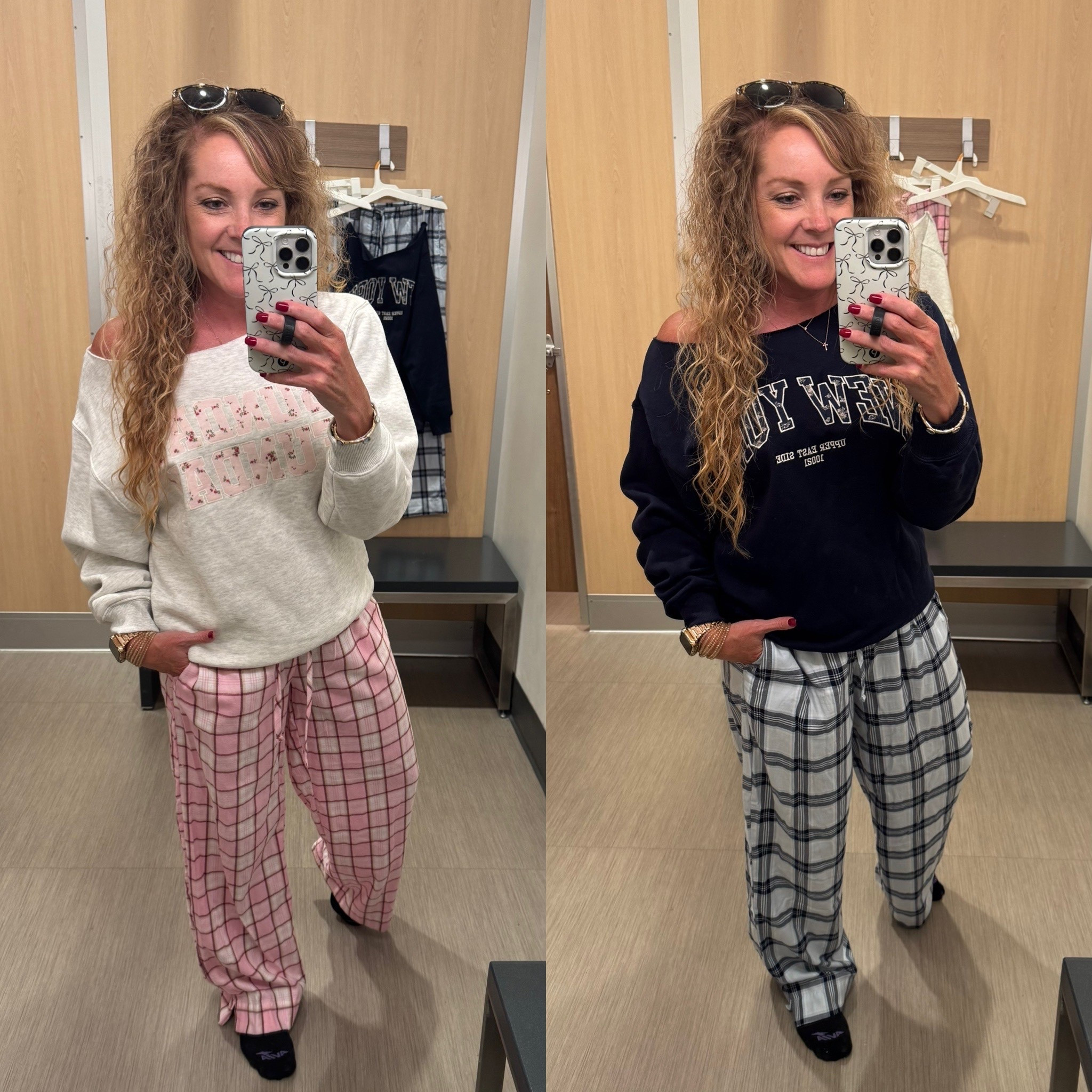 Target 🎯 pajama sets / fall pajamas 

Navy plaid pants- medium 
Pink plaid pants- small
Sweatshirts- small 

#LTKFindsUnder50 #LTKTravel #LTKStyleTip
