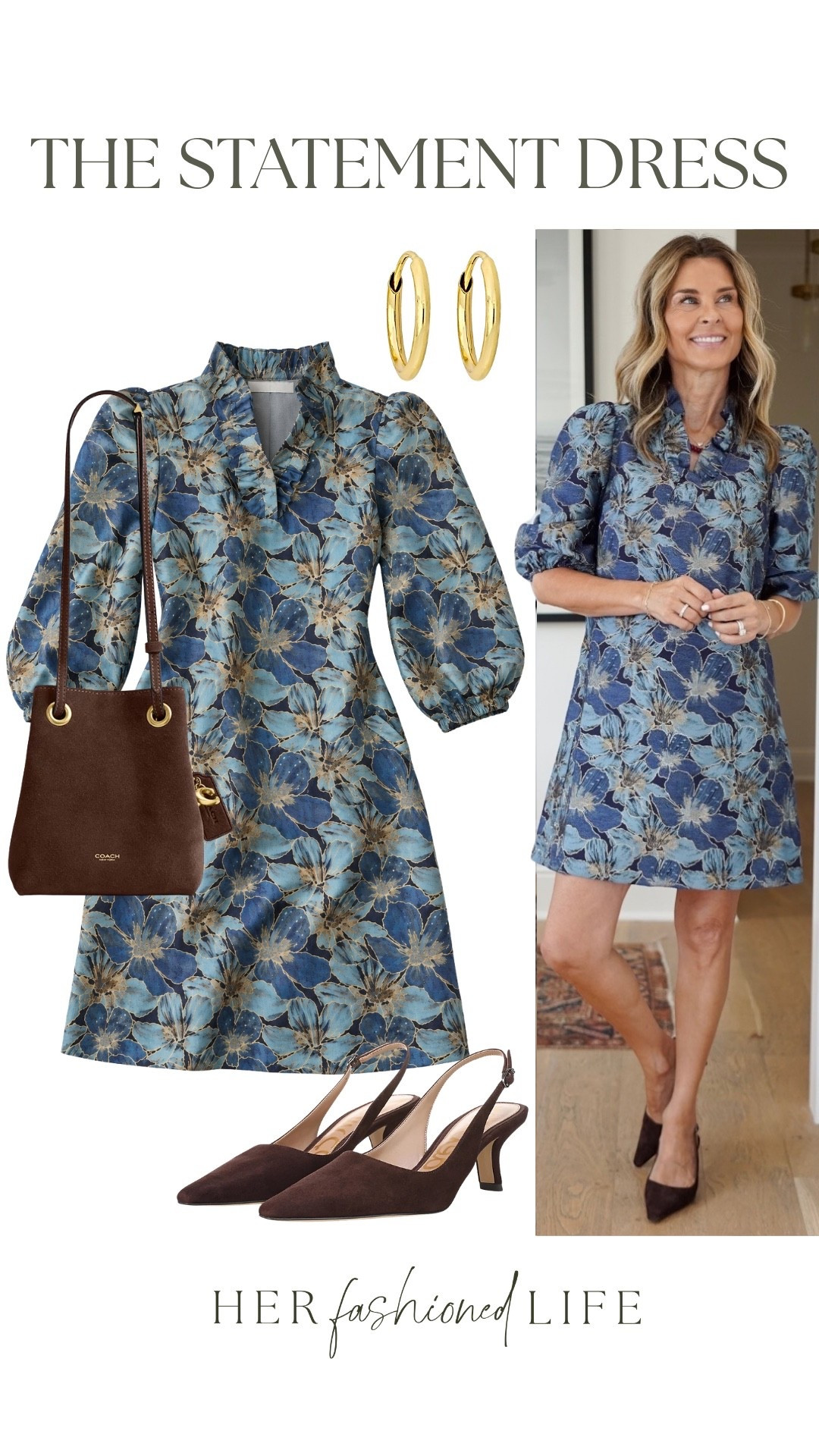 I’m 5’6’
-blue floral dress size XS

#LTKootd #LTKWedding #LTKOver40