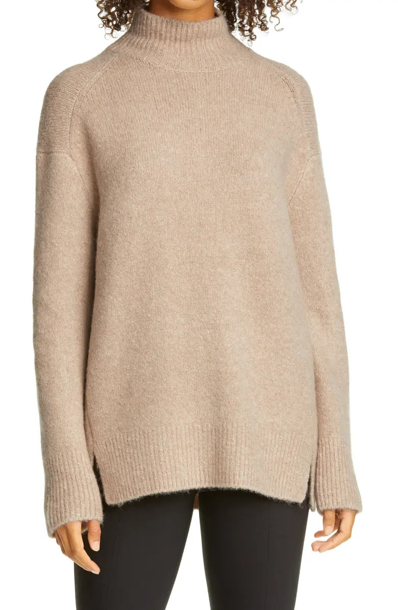 Double Slit Mock Neck Sweater | Nordstrom