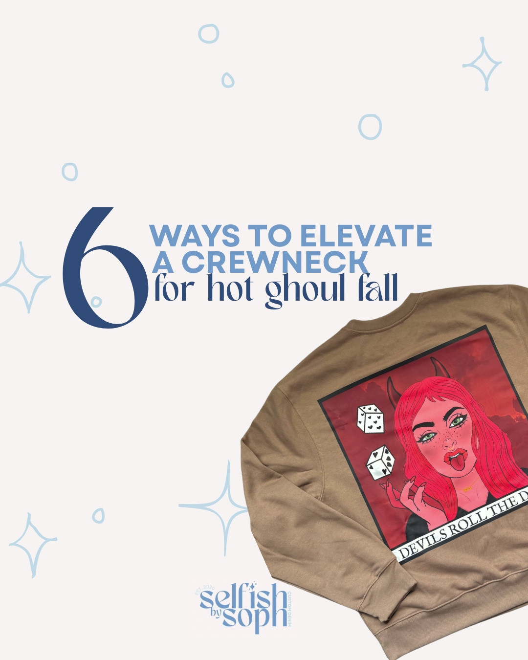 6 ways to elevate your crewneck sweaters this fall: 
1. crop it 
2. pair with a collared shirt 
3. pair with a turtleneck
4. add a vest 
5. tie around your waist over a dress 
6. over your shoulders with a blazer 

shop all crewnecks at selfishbysoph.com !! 

#LTKWorkwear #LTKFallSale #LTKSeasonal