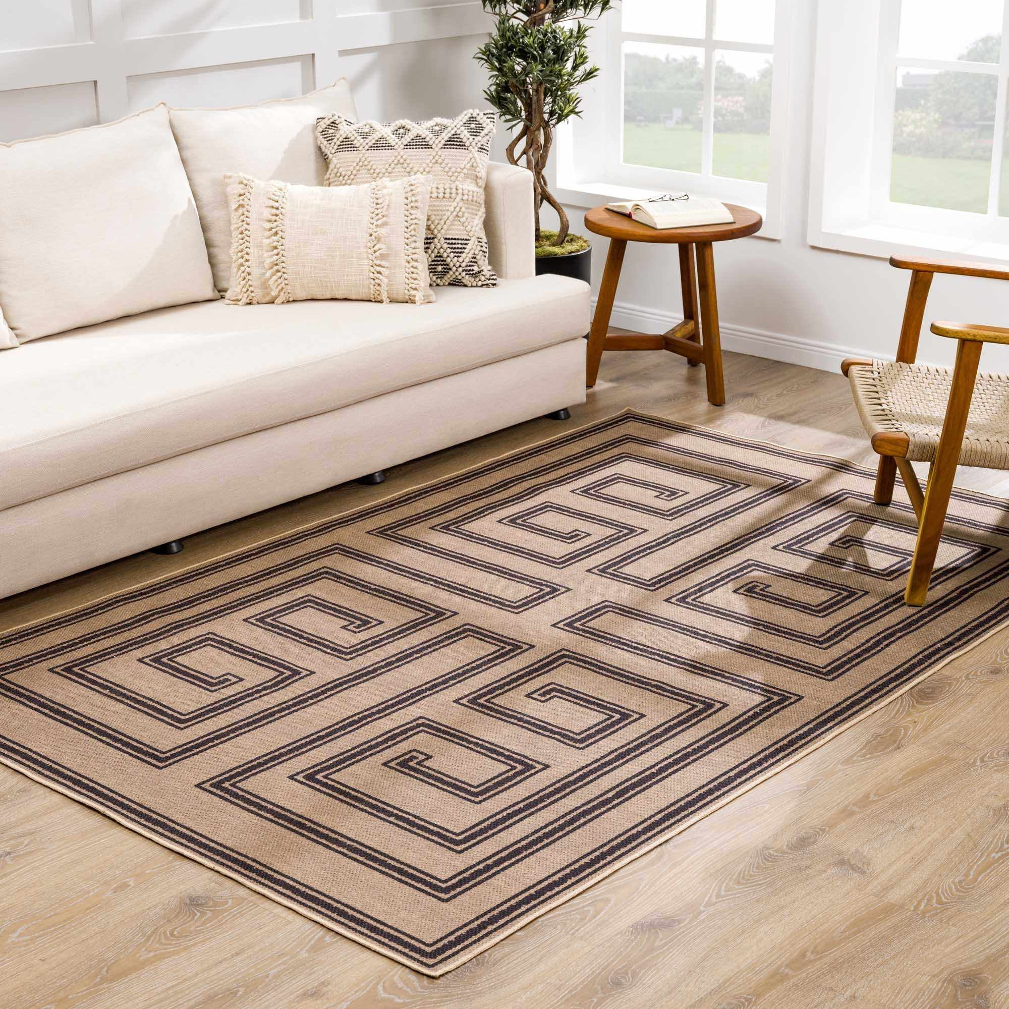 Hauteloom Coty Recycled Material Living Room, Bedroom Machine Washable Area Rug - Brown, Black, G... | Walmart (US)