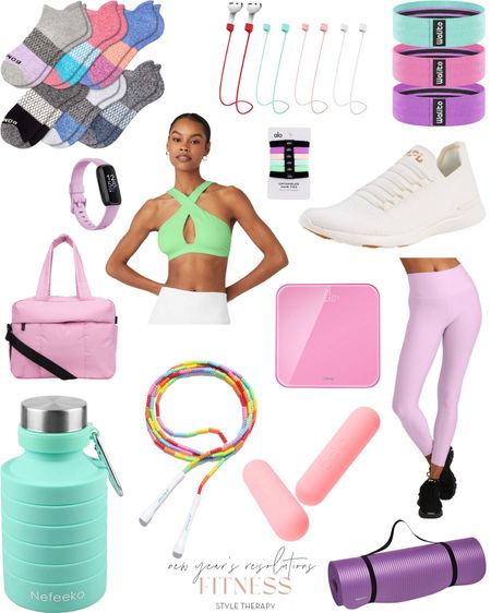 Fitness gear for your New Year’s resolutions. Alo, leggings, sports bra, yoga, water bottle 

#LTKFind #LTKfit #LTKSeasonal