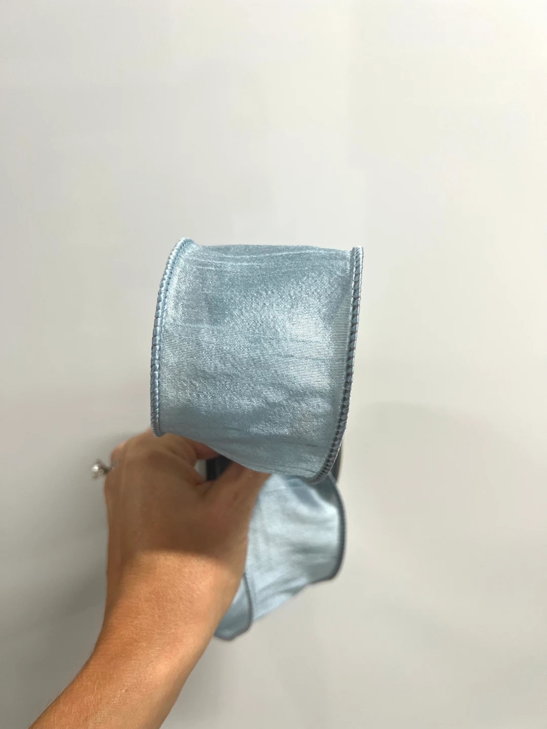 2.5 Light Blue Solid Wired Ribbon - Etsy | Etsy (US)