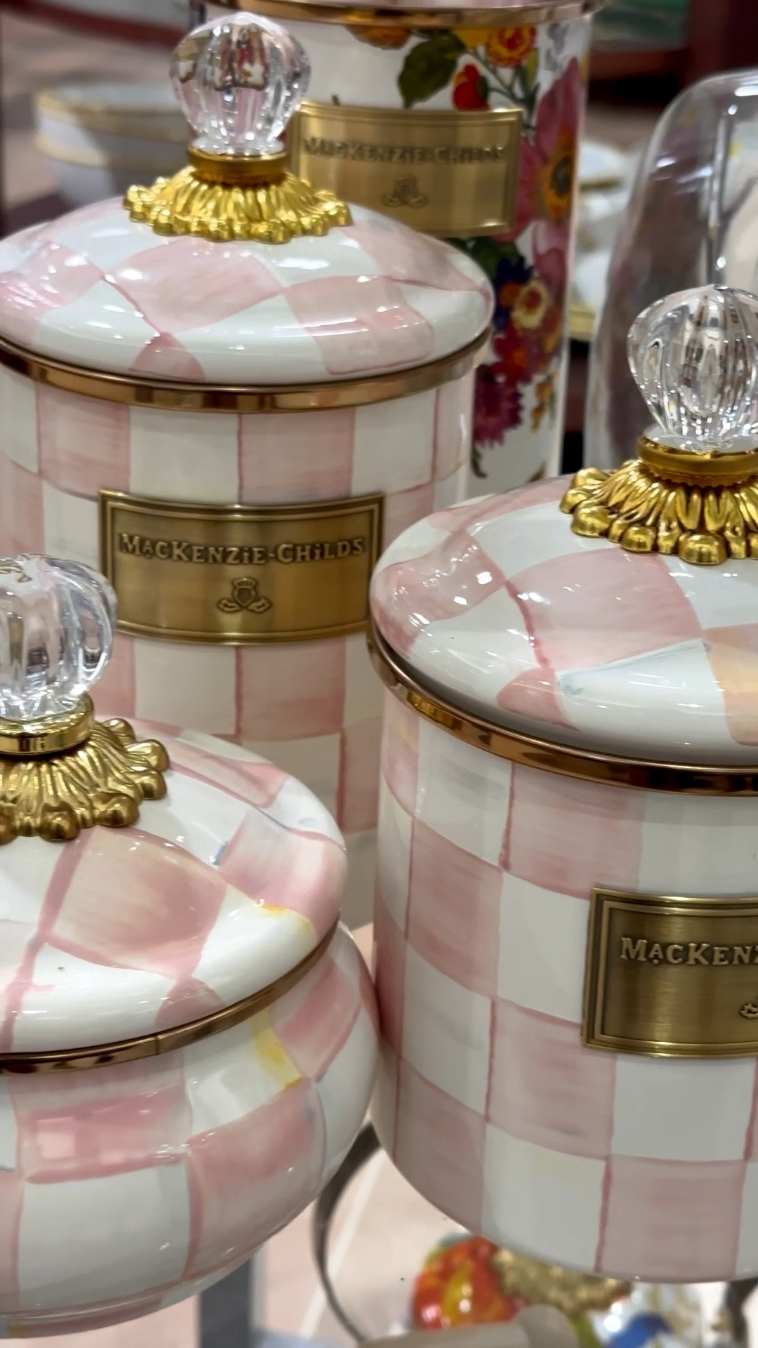 Valentine’s Day Gift guide home decor McKenzie Childs canisters, McKenzie Childs jar canisters, McKenzie Childs kitchen ware, gifts for the kitchen , gifts for cooking lovers , pink plaid checkered Mackenzie Childs plates , Mackenzie Childs clear jars for snacks , Mackenzie Childs butter canister holder, Mackenzie Childs bowls, Mackenzie Childs spoons

#LTKmomlife #LTKValentine #LTKHome