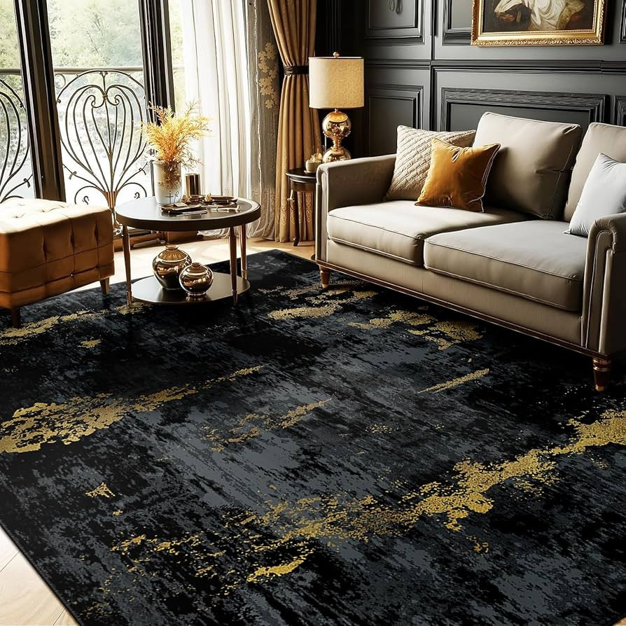 RELEANY Washable Area Rugs 9'x12' Non-Slip Modern Abstract Soft for Living Room Entryway Bedroom ... | Amazon (US)