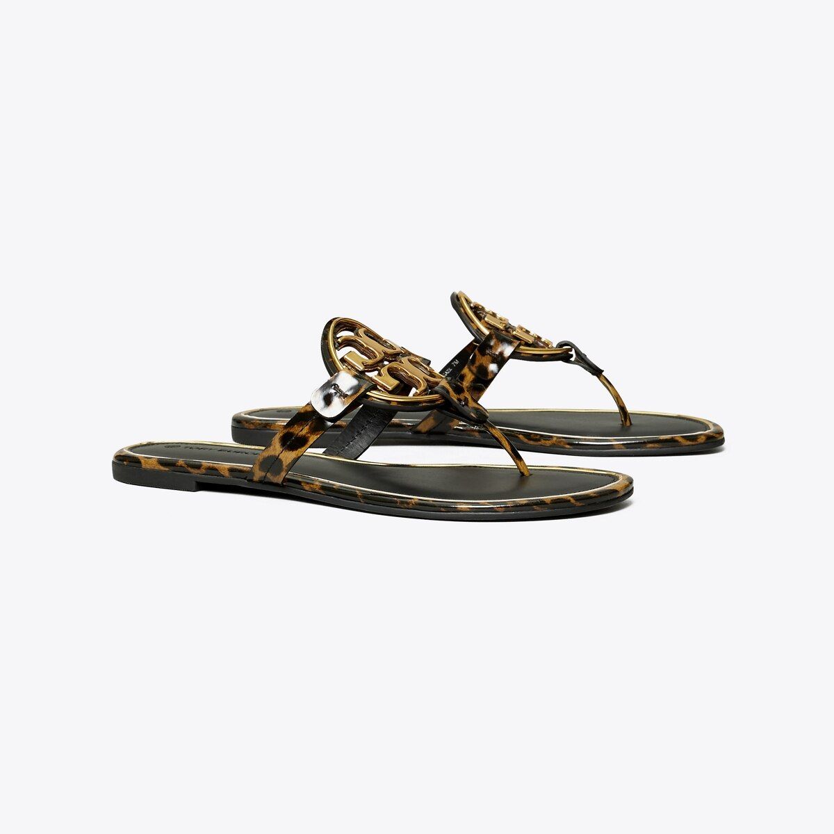 Miller Metal-Logo Sandal, Printed Patent Leather | Tory Burch (US)