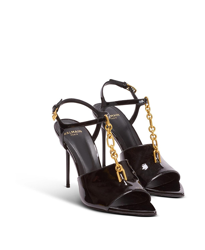 Balmain Women's Sync Patent Leather Sandals with Heel | Bloomingdale's (US)