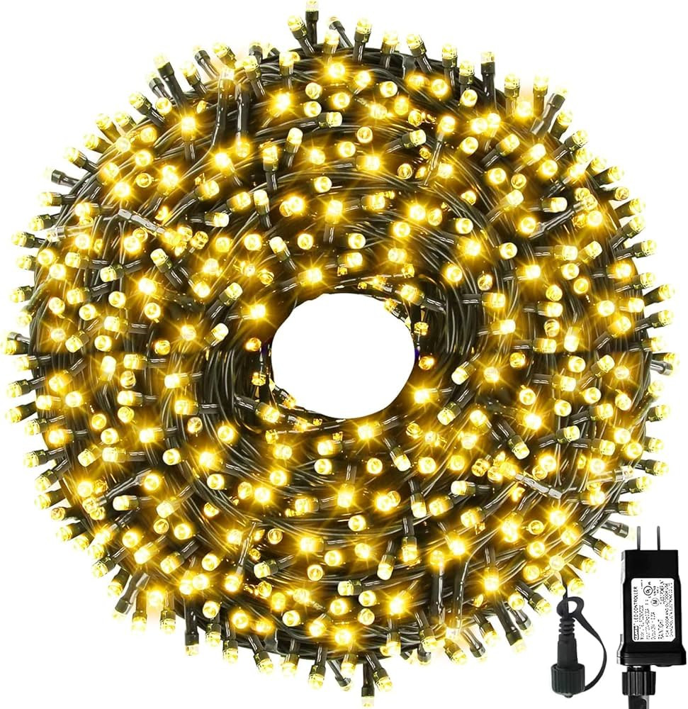 105FT 300LEDs Christmas Lights Outdoor Indoor 8 Modes for Christmas Tree Party Decoration, 100% U... | Amazon (US)