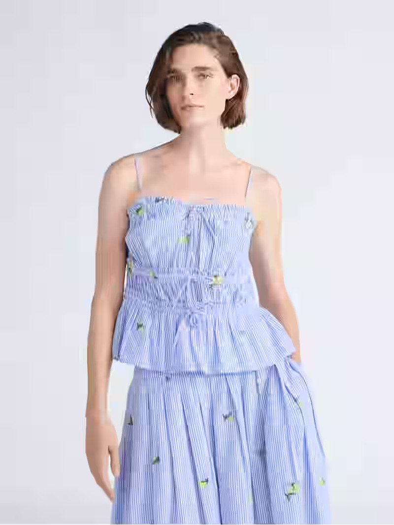 Free Assembly Women's Tiered Ruffle Cotton Sleeveless Top, Sizes XS-XXL | Walmart (US)