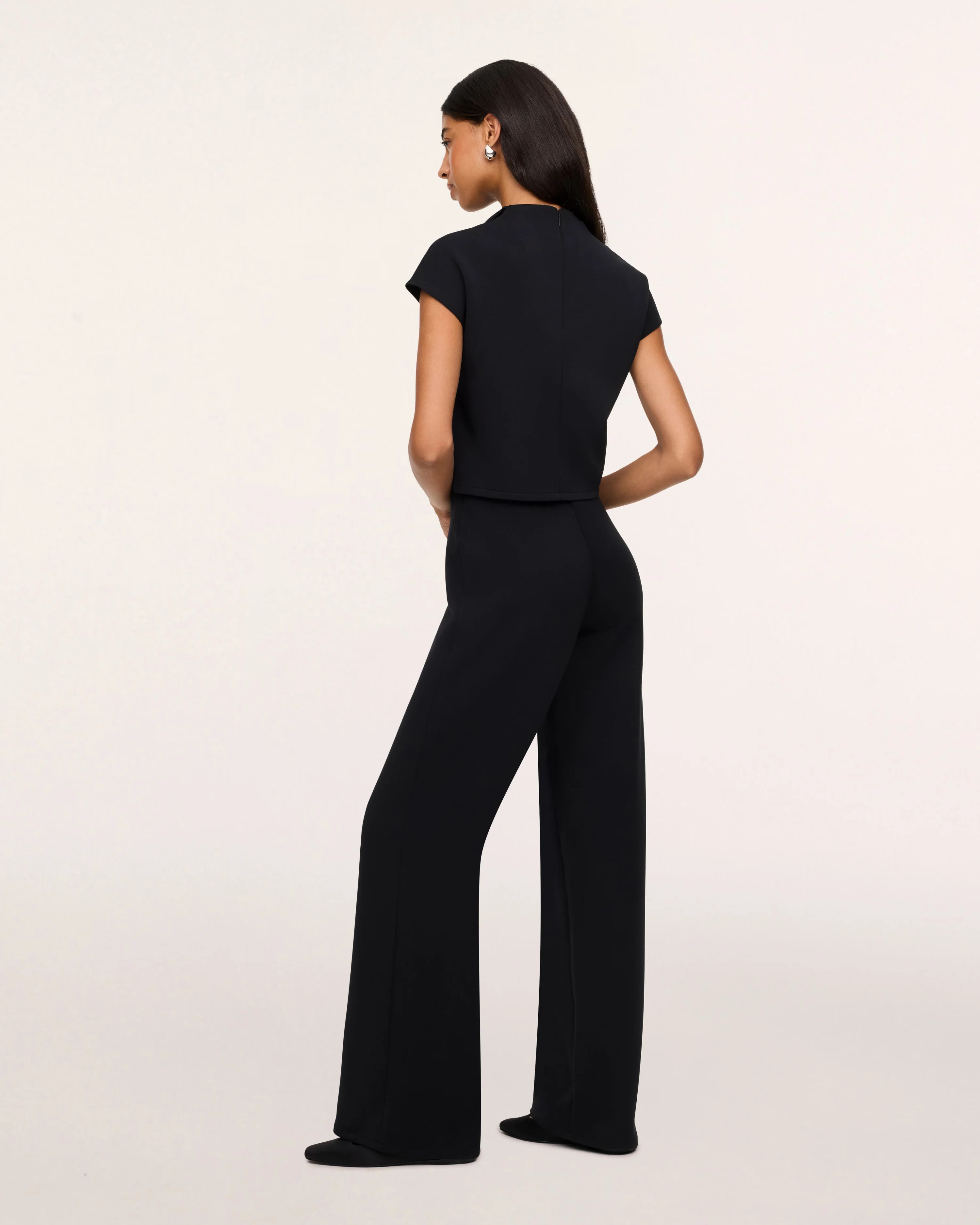 Draped Cowl Neck Jumpsuit | Spanx