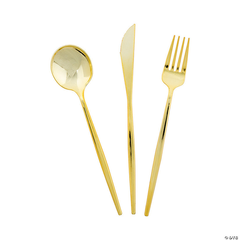Modern Plastic Cutlery Sets - 24 Ct. | Oriental Trading Company