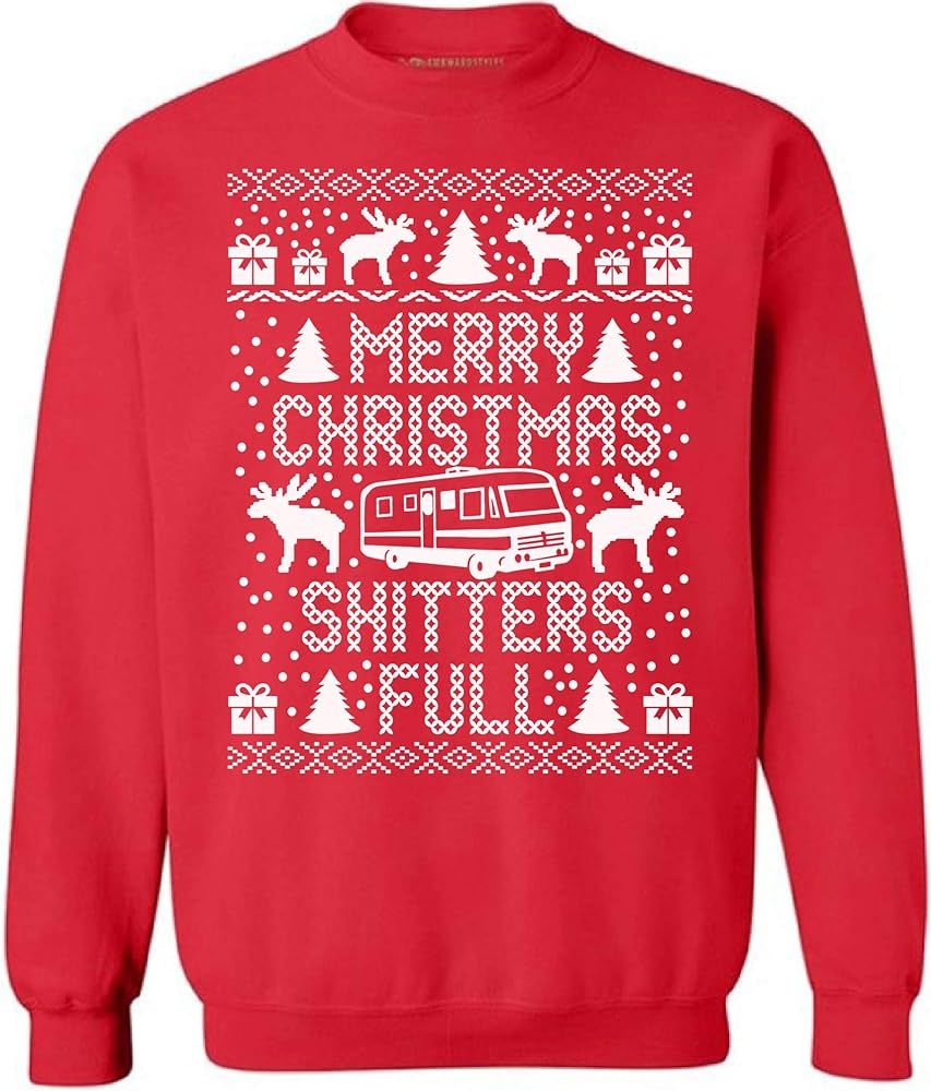 Pekatees Merry Christmas Shitters Full Sweatshirt Shitters Full Sweater Ugly Christmas Top | Amazon (US)