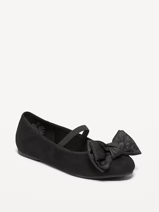 Faux-Suede Bow Ballet Flats for Girls | Old Navy (US)