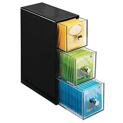 mDesign Plastic Kitchen Pantry Stackable Container, Cabinet, Countertop Organizer Storage Station wi | Amazon (US)