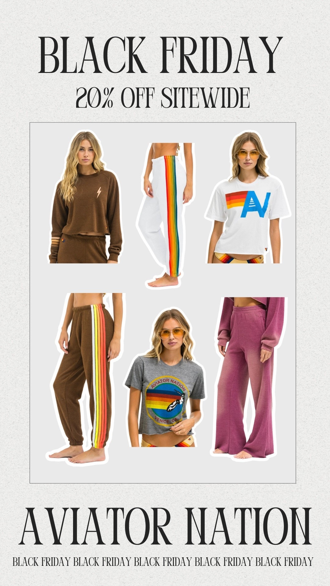 Aviator Nation is 20% off sitewide ✨
Coziest classics, iconic stripes, and the softest sets you’ll ever own - all on sale. USE CODE BFS20
Rounding up my favorites so you can shop fast before sizes go. 🤎🔥

#AviatorNation #SaleAlert #LTKFinds #LTKSale #HolidayDeals

#LTKGiftGuide #LTKCyberWeek #LTKHoliday