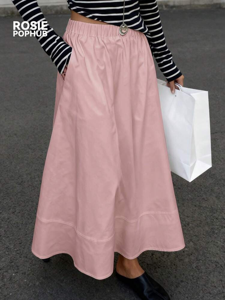 Pink Spring Maxi/Midi Skirt | SHEIN