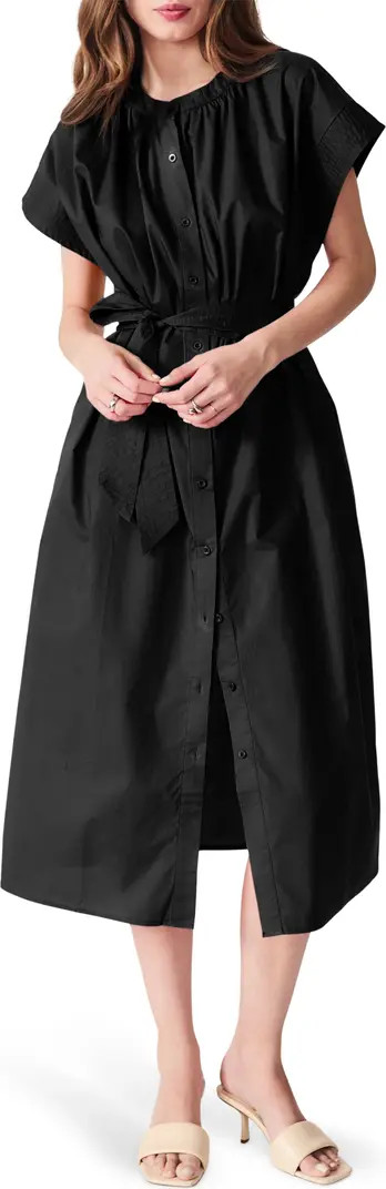 Cancela Cap Sleeve Cotton Poplin Shirtdress | Nordstrom