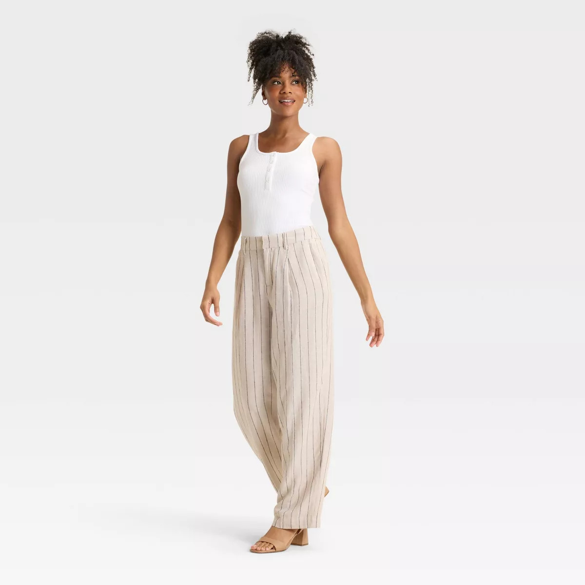 Women's Henley Tank Top - A New Day™ White XS | Target