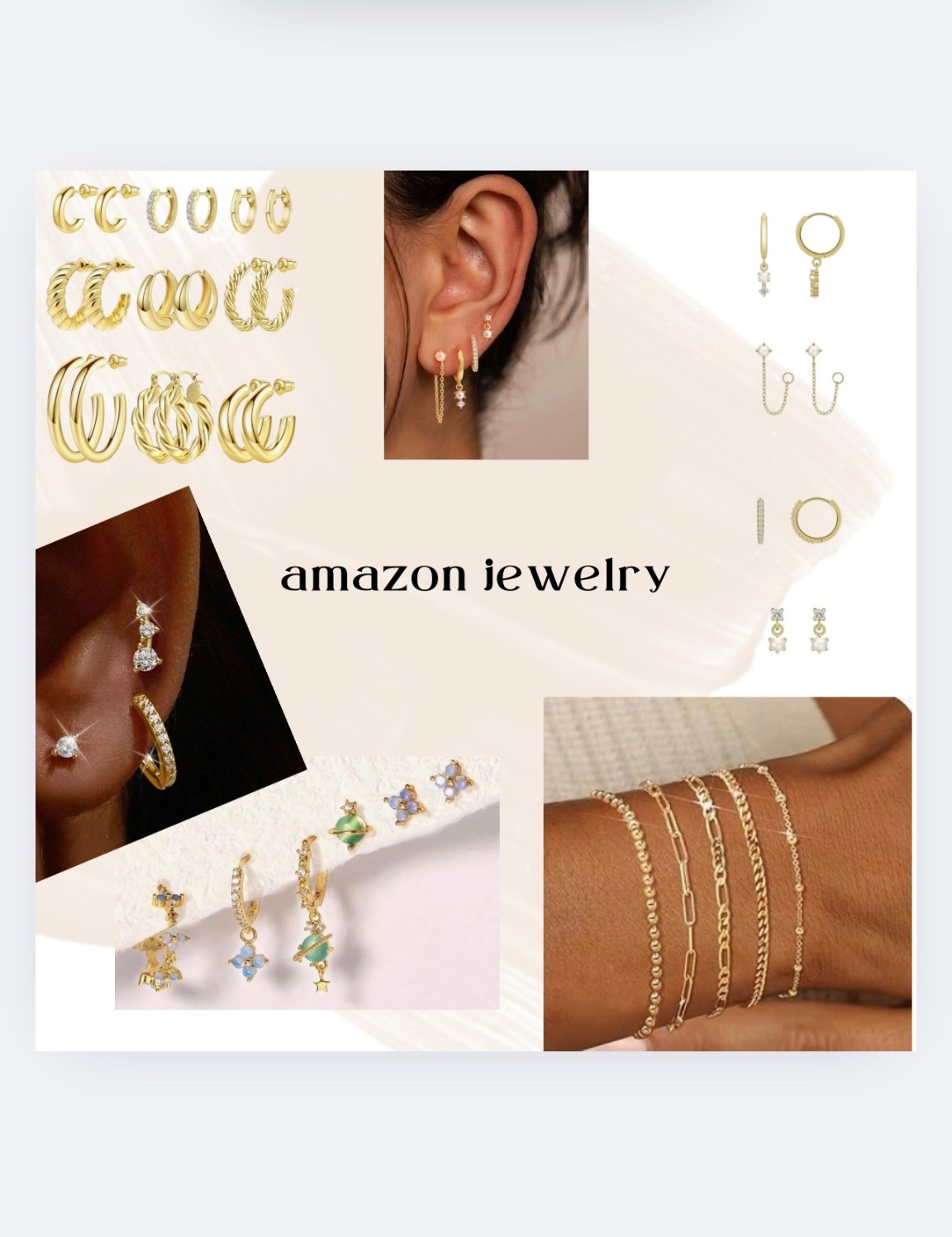 My Amazon jewelry favorites! Summer jewelry, earring stack, dainty gold jewelryy

#LTKFindsUnder50 #LTKWorkwear #LTKStyleTip