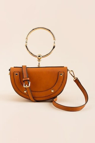 Janice Half Moon Metal Ring Clutch - francesca's | Francesca's