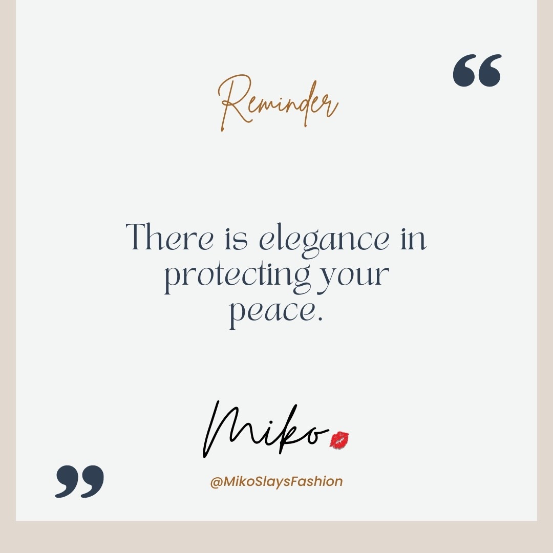 Just a reminder, sis. ✨
There is elegance in protecting your peace.


#SelfLove #WomenOver50 #BecomingHer #MondayMotivation #FaithOverFear

#LTKselfcare