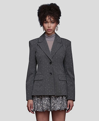 Pinstripe Long-Sleeve Blazer | Macy's