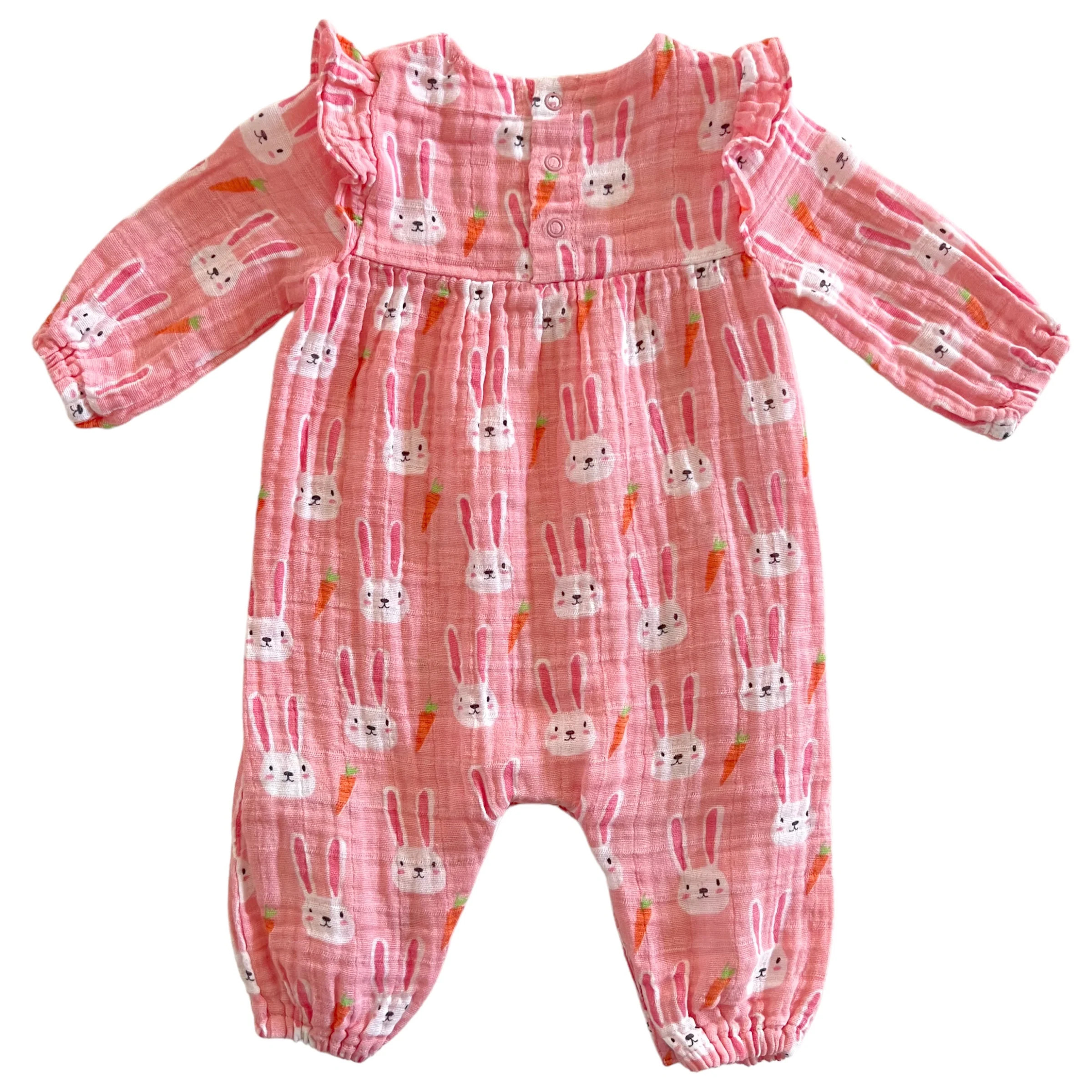 Ruffle Sleeve Romper, Sister Bunny | SpearmintLOVE