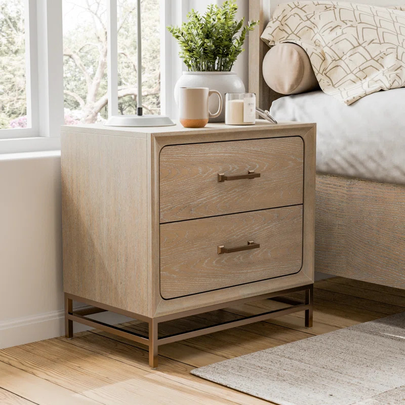 Everly Quinn Bodhisattva 2 - Drawer Nightstand in Beige & Reviews | Wayfair | Wayfair North America