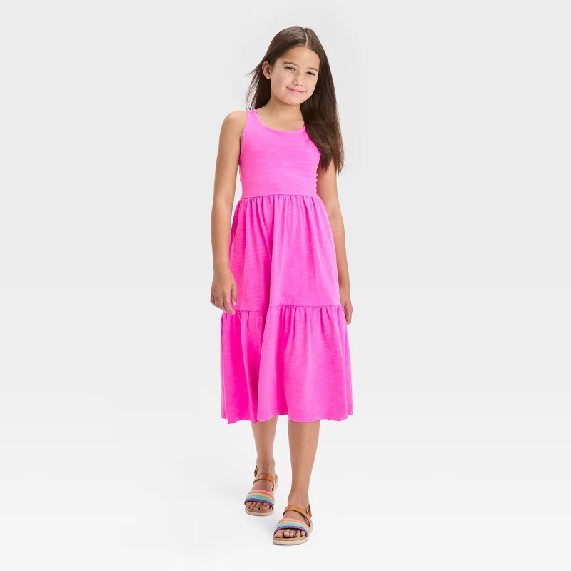 Girls' Cross Back Knit Midi Dress - Cat & Jack™ | Target
