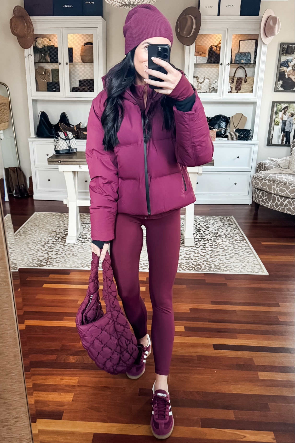 Small jacket 
4 leggings
Medium under jacket 
Medium bra

#LTKSeasonal #LTKStyleTip #LTKGiftGuide