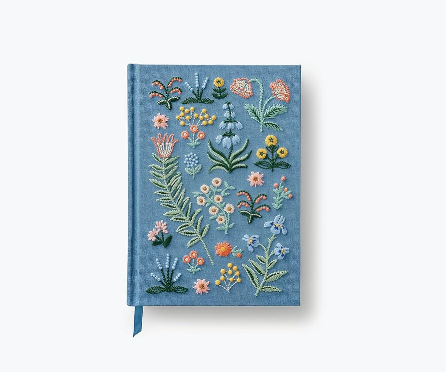 RIFLE PAPER CO. Embroidered Journal | 400 Ruled Pages, Cloth Cover with Floral Embroidery & Grosg... | Amazon (US)