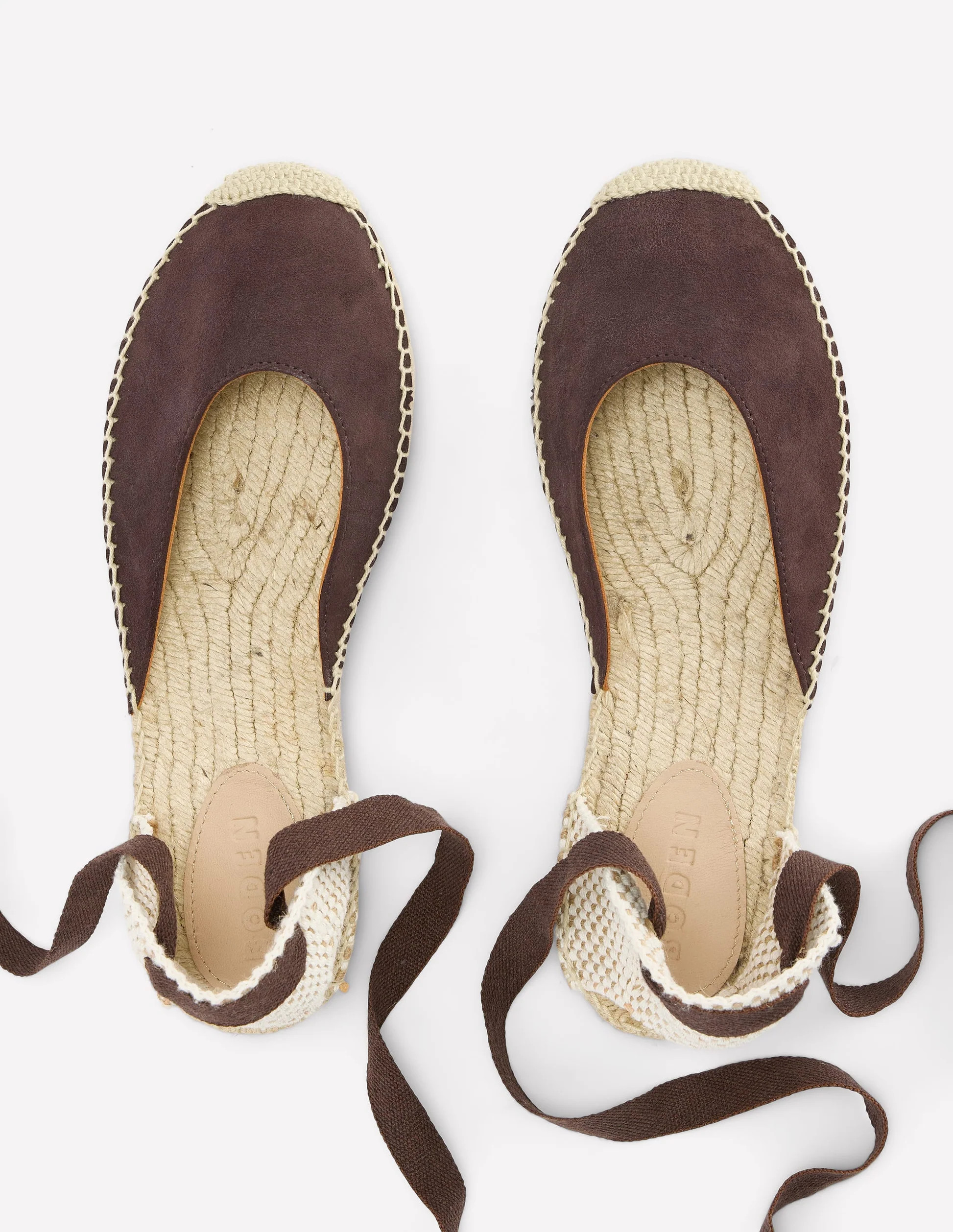 Cassie Flat Espadrilles-Bitter Chocolate | Boden UK
