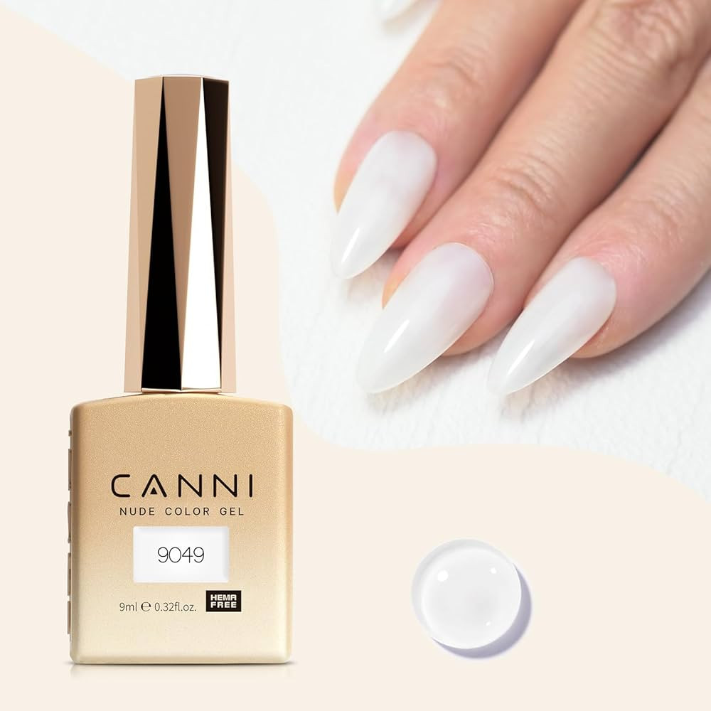 CANNI Milky White Gel Nail Polish, 1 Pcs Milky White Gel Polish Translucent Jelly Neutral Color S... | Amazon (US)
