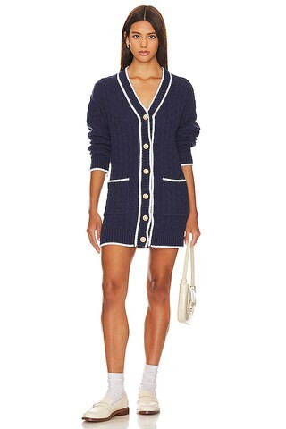 Lovers and Friends Julienne Cable Knit Dress in Navy & Ivory from Revolve.com | Revolve Clothing (Global)