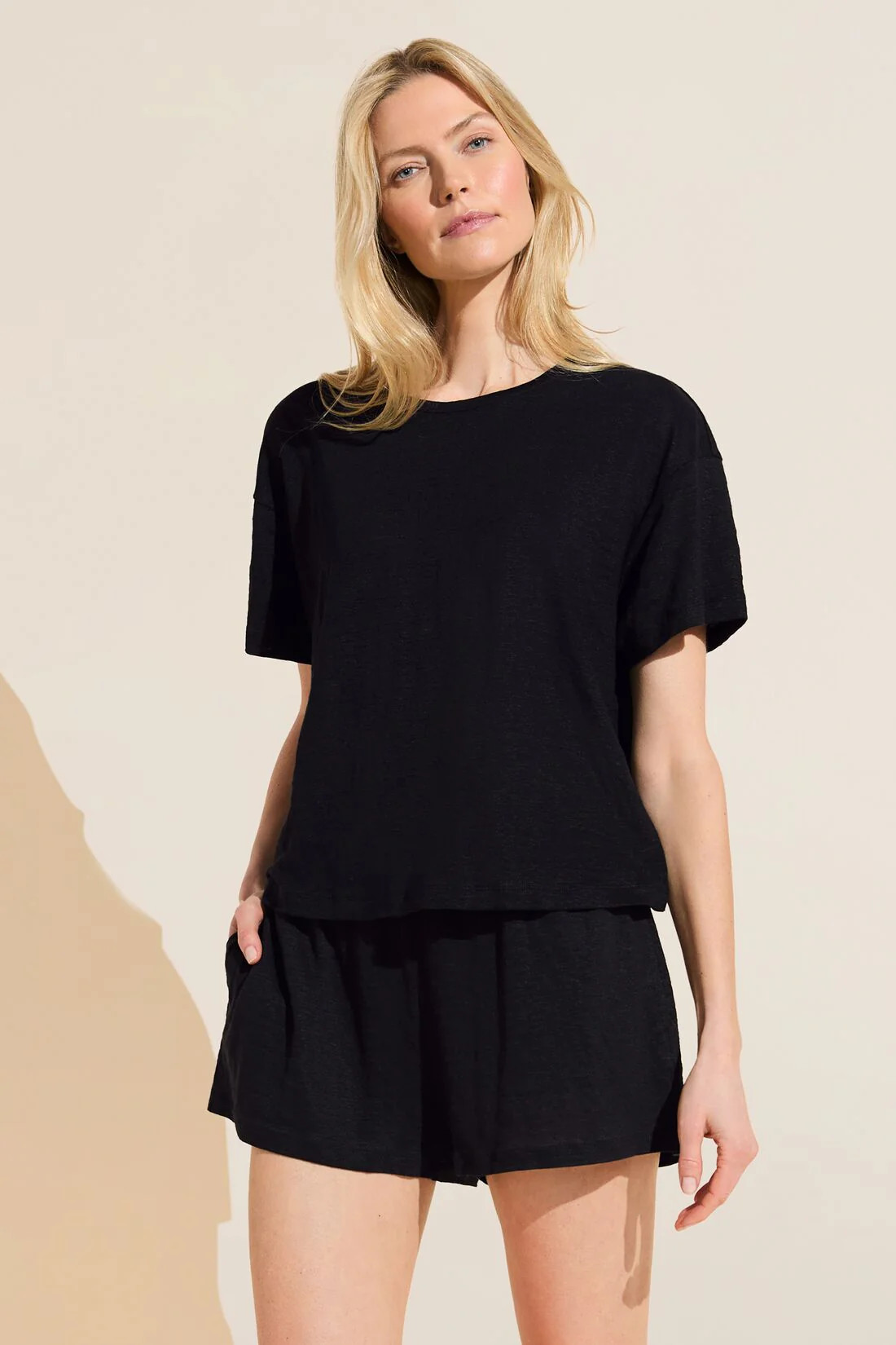 Organic Linen Knit Short Sleeve T-Shirt | Eberjey