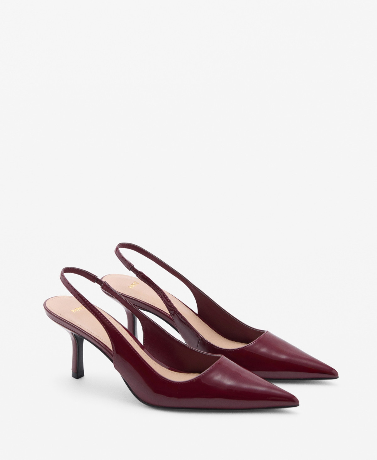 Mango Women's Pointed Toe Backless Shoes - Burgundy | Macy's