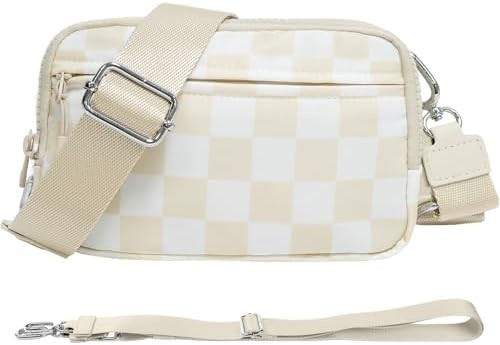Checkered Nylon Wristlet Wallets for Women RFID Blocking Purse With Credit Card Holder & Crossbod... | Amazon (US)