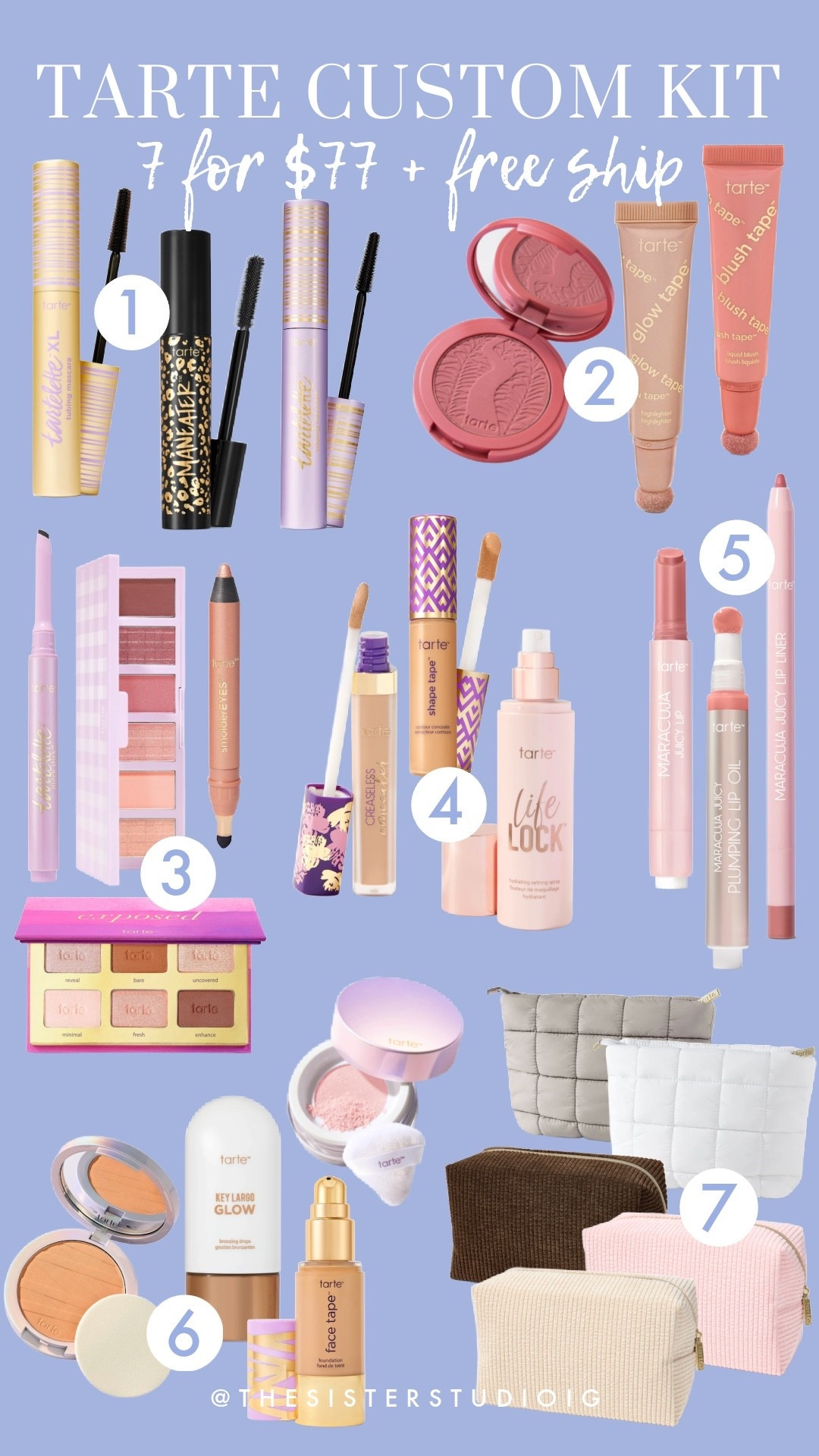 Tarte build your own bundle sale! 7 full size for $77 + free ship

#LTKSaleAlert #LTKBeauty